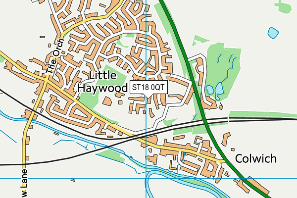 ST18 0QT map - OS VectorMap District (Ordnance Survey) ST18 0QT map - OS VectorMap District (Ordnance Survey)
