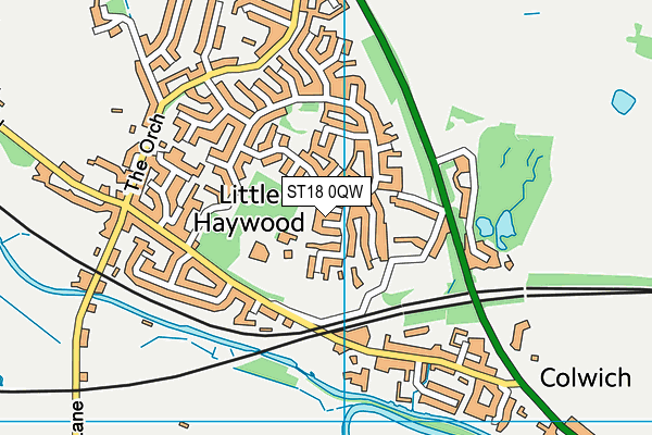 ST18 0QW map - OS VectorMap District (Ordnance Survey) ST18 0QW map - OS VectorMap District (Ordnance Survey)