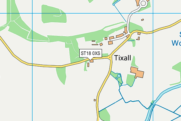 ST18 0XS map - OS VectorMap District (Ordnance Survey) ST18 0XS map - OS VectorMap District (Ordnance Survey)