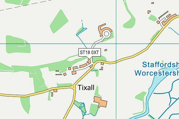 ST18 0XT map - OS VectorMap District (Ordnance Survey) ST18 0XT map - OS VectorMap District (Ordnance Survey)