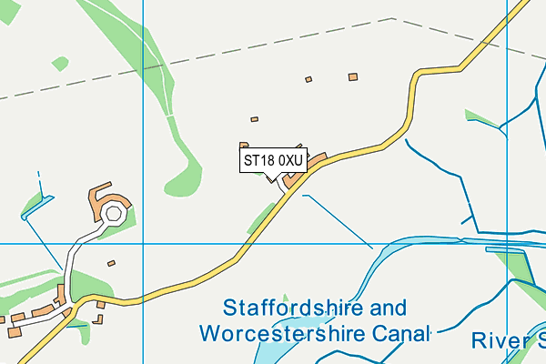 ST18 0XU map - OS VectorMap District (Ordnance Survey) ST18 0XU map - OS VectorMap District (Ordnance Survey)