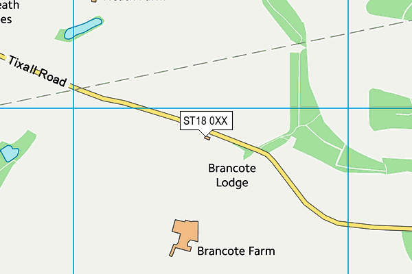 ST18 0XX map - OS VectorMap District (Ordnance Survey) ST18 0XX map - OS VectorMap District (Ordnance Survey)
