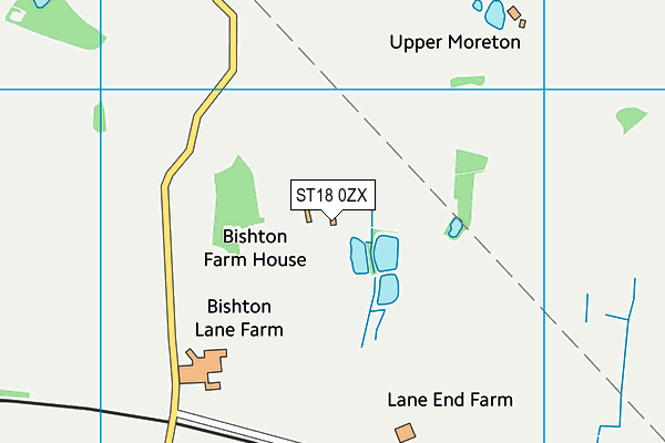 ST18 0ZX map - OS VectorMap District (Ordnance Survey) ST18 0ZX map - OS VectorMap District (Ordnance Survey)