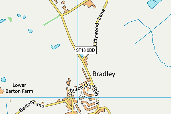 ST18 9DD map - OS VectorMap District (Ordnance Survey) ST18 9DD map - OS VectorMap District (Ordnance Survey)