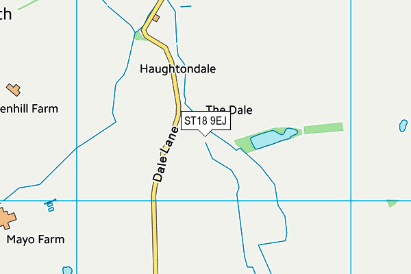 ST18 9EJ map - OS VectorMap District (Ordnance Survey) ST18 9EJ map - OS VectorMap District (Ordnance Survey)