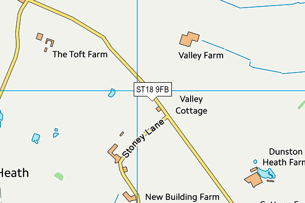 ST18 9FB map - OS VectorMap District (Ordnance Survey) ST18 9FB map - OS VectorMap District (Ordnance Survey)