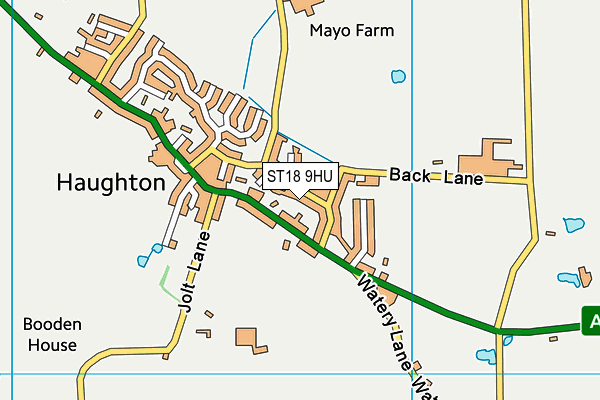 ST18 9HU map - OS VectorMap District (Ordnance Survey) ST18 9HU map - OS VectorMap District (Ordnance Survey)