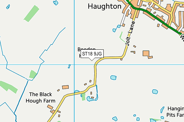 ST18 9JG map - OS VectorMap District (Ordnance Survey) ST18 9JG map - OS VectorMap District (Ordnance Survey)