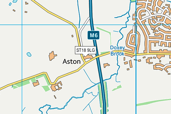 ST18 9LG map - OS VectorMap District (Ordnance Survey) ST18 9LG map - OS VectorMap District (Ordnance Survey)