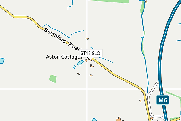 ST18 9LQ map - OS VectorMap District (Ordnance Survey) ST18 9LQ map - OS VectorMap District (Ordnance Survey)