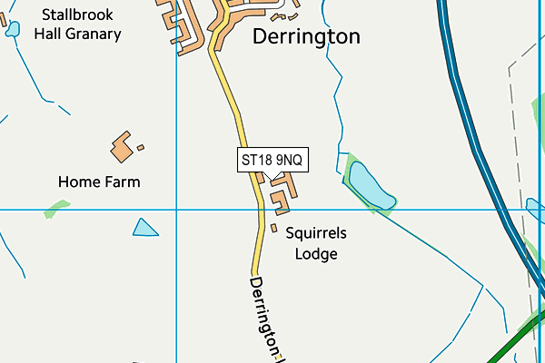 ST18 9NQ map - OS VectorMap District (Ordnance Survey) ST18 9NQ map - OS VectorMap District (Ordnance Survey)