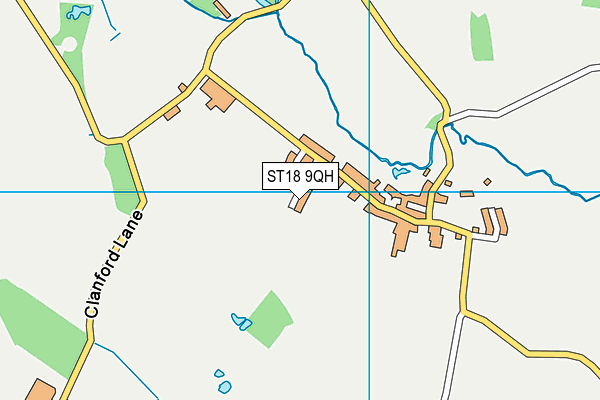 ST18 9QH map - OS VectorMap District (Ordnance Survey) ST18 9QH map - OS VectorMap District (Ordnance Survey)