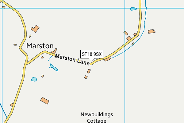 ST18 9SX map - OS VectorMap District (Ordnance Survey) ST18 9SX map - OS VectorMap District (Ordnance Survey)