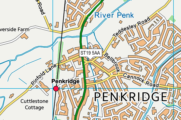 ST19 5AA map - OS VectorMap District (Ordnance Survey) ST19 5AA map - OS VectorMap District (Ordnance Survey)