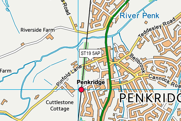 ST19 5AP map - OS VectorMap District (Ordnance Survey)