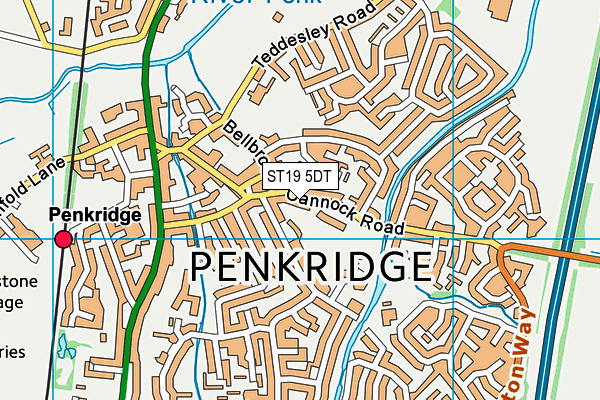 ST19 5DT map - OS VectorMap District (Ordnance Survey) ST19 5DT map - OS VectorMap District (Ordnance Survey)