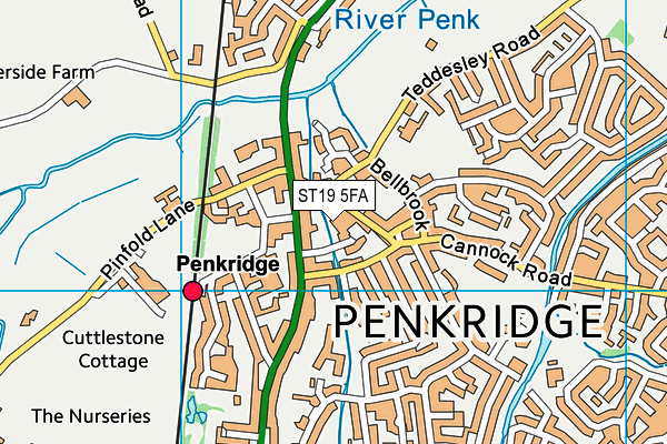 ST19 5FA map - OS VectorMap District (Ordnance Survey) ST19 5FA map - OS VectorMap District (Ordnance Survey)