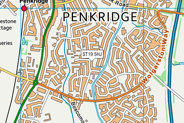 ST19 5HJ map - OS VectorMap District (Ordnance Survey) ST19 5HJ map - OS VectorMap District (Ordnance Survey)