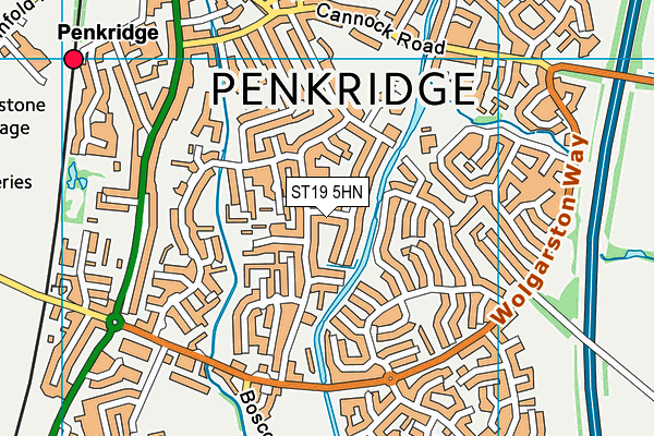 ST19 5HN map - OS VectorMap District (Ordnance Survey) ST19 5HN map - OS VectorMap District (Ordnance Survey)