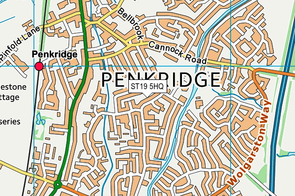 ST19 5HQ map - OS VectorMap District (Ordnance Survey) ST19 5HQ map - OS VectorMap District (Ordnance Survey)