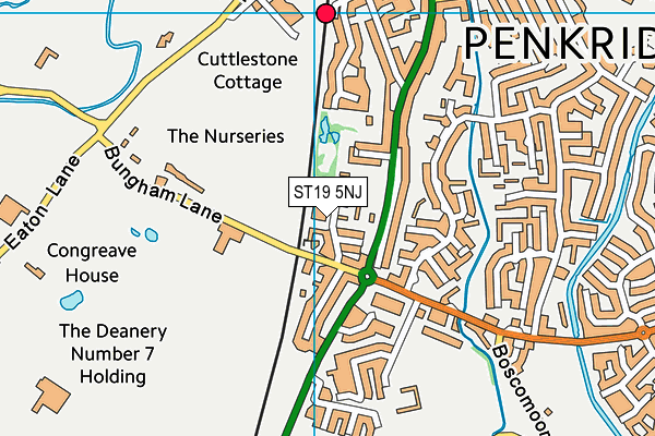 ST19 5NJ map - OS VectorMap District (Ordnance Survey) ST19 5NJ map - OS VectorMap District (Ordnance Survey)
