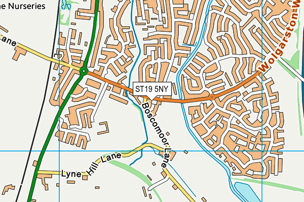 ST19 5NY map - OS VectorMap District (Ordnance Survey) ST19 5NY map - OS VectorMap District (Ordnance Survey)