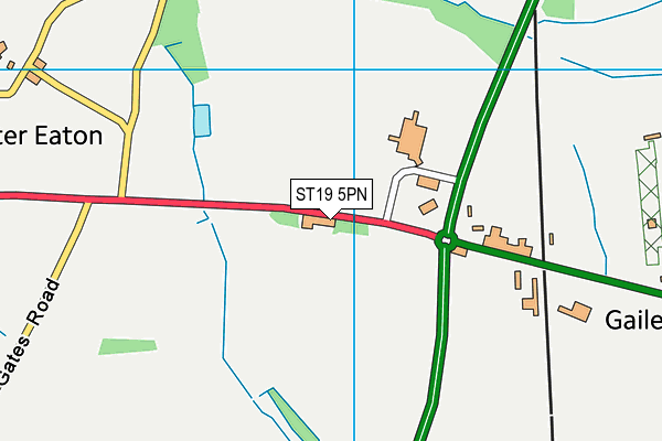 ST19 5PN map - OS VectorMap District (Ordnance Survey) ST19 5PN map - OS VectorMap District (Ordnance Survey)