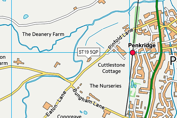 ST19 5QP map - OS VectorMap District (Ordnance Survey)