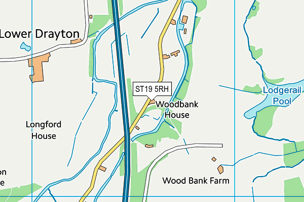 ST19 5RH map - OS VectorMap District (Ordnance Survey) ST19 5RH map - OS VectorMap District (Ordnance Survey)