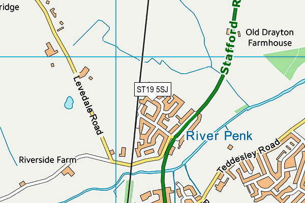 ST19 5SJ map - OS VectorMap District (Ordnance Survey) ST19 5SJ map - OS VectorMap District (Ordnance Survey)