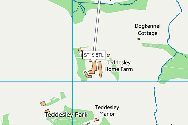 ST19 5TL map - OS VectorMap District (Ordnance Survey)