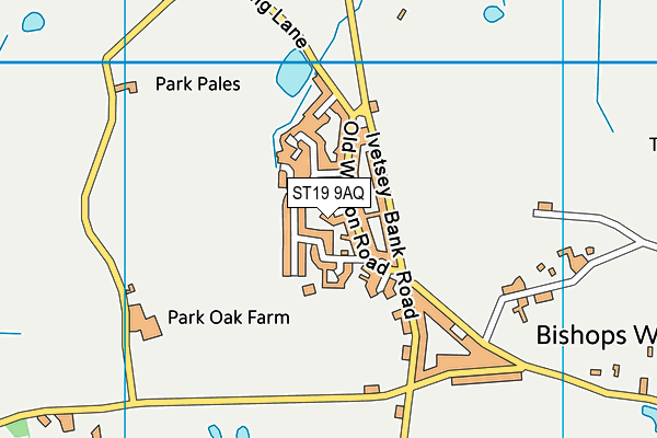 ST19 9AQ map - OS VectorMap District (Ordnance Survey) ST19 9AQ map - OS VectorMap District (Ordnance Survey)