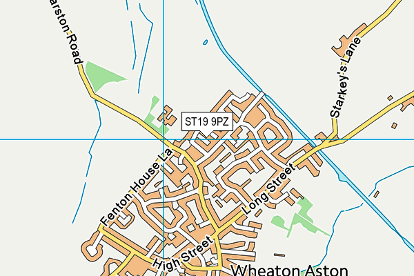 ST19 9PZ map - OS VectorMap District (Ordnance Survey) ST19 9PZ map - OS VectorMap District (Ordnance Survey)