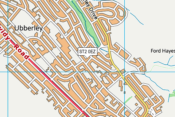 ST2 0EZ map - OS VectorMap District (Ordnance Survey) ST2 0EZ map - OS VectorMap District (Ordnance Survey)