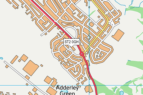 ST2 0GH map - OS VectorMap District (Ordnance Survey) ST2 0GH map - OS VectorMap District (Ordnance Survey)