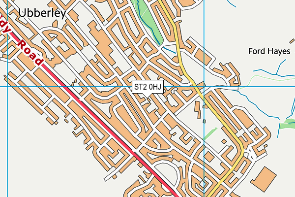 ST2 0HJ map - OS VectorMap District (Ordnance Survey) ST2 0HJ map - OS VectorMap District (Ordnance Survey)