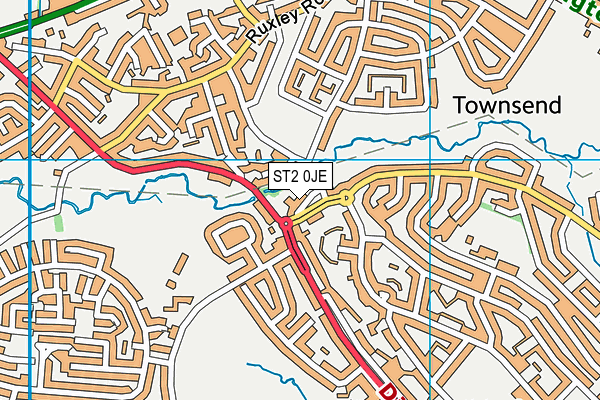 ST2 0JE map - OS VectorMap District (Ordnance Survey) ST2 0JE map - OS VectorMap District (Ordnance Survey)