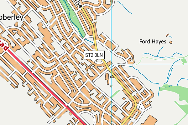 ST2 0LN map - OS VectorMap District (Ordnance Survey) ST2 0LN map - OS VectorMap District (Ordnance Survey)
