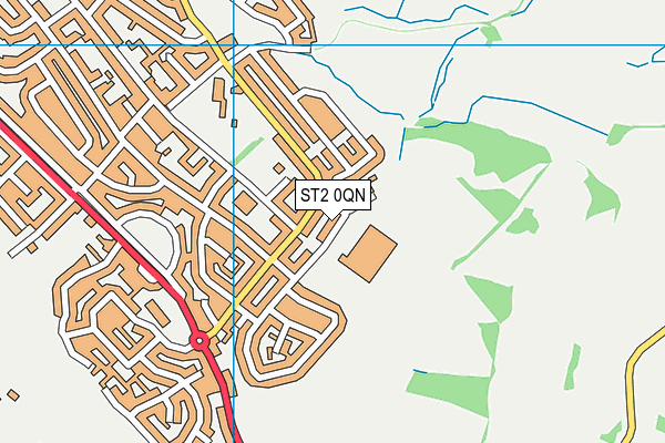 ST2 0QN map - OS VectorMap District (Ordnance Survey) ST2 0QN map - OS VectorMap District (Ordnance Survey)
