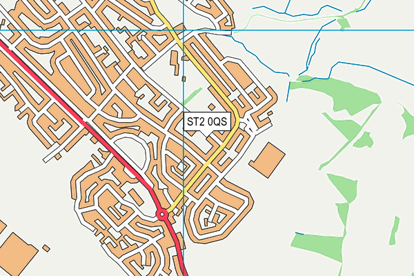 ST2 0QS map - OS VectorMap District (Ordnance Survey) ST2 0QS map - OS VectorMap District (Ordnance Survey)