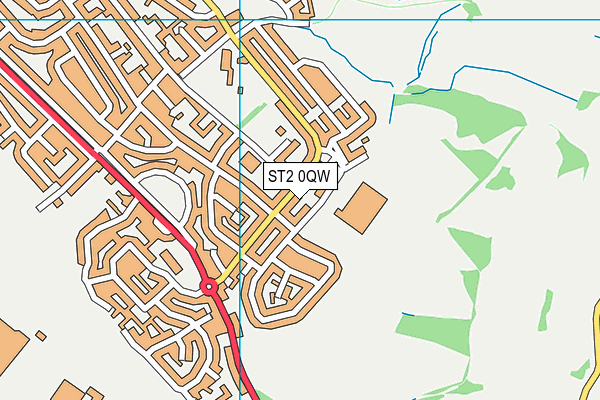 ST2 0QW map - OS VectorMap District (Ordnance Survey) ST2 0QW map - OS VectorMap District (Ordnance Survey)