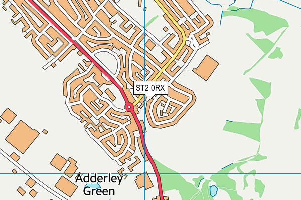 ST2 0RX map - OS VectorMap District (Ordnance Survey) ST2 0RX map - OS VectorMap District (Ordnance Survey)
