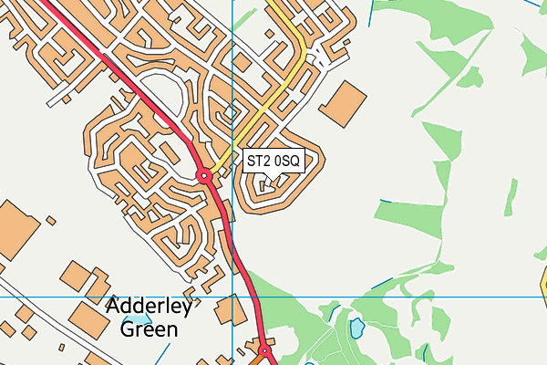 ST2 0SQ map - OS VectorMap District (Ordnance Survey) ST2 0SQ map - OS VectorMap District (Ordnance Survey)