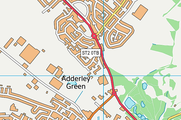 ST2 0TB map - OS VectorMap District (Ordnance Survey) ST2 0TB map - OS VectorMap District (Ordnance Survey)