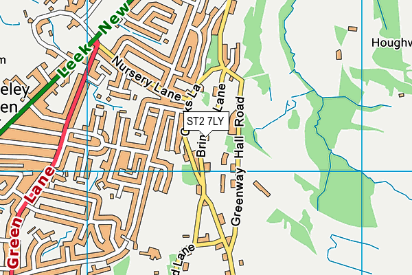 ST2 7LY map - OS VectorMap District (Ordnance Survey) ST2 7LY map - OS VectorMap District (Ordnance Survey)