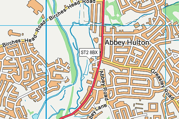 ST2 8BX map - OS VectorMap District (Ordnance Survey) ST2 8BX map - OS VectorMap District (Ordnance Survey)