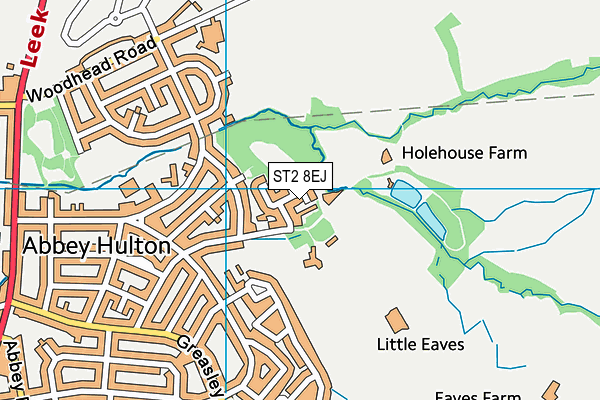 ST2 8EJ map - OS VectorMap District (Ordnance Survey) ST2 8EJ map - OS VectorMap District (Ordnance Survey)
