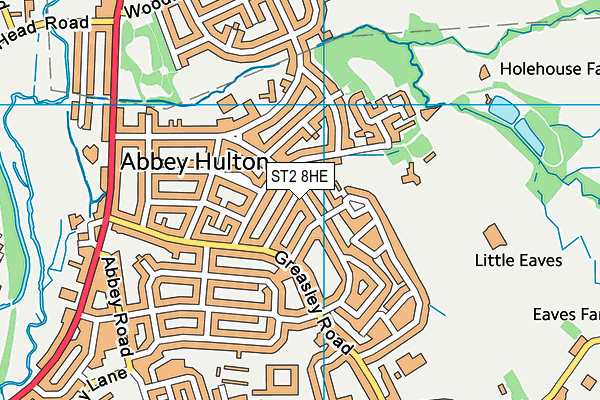 ST2 8HE map - OS VectorMap District (Ordnance Survey) ST2 8HE map - OS VectorMap District (Ordnance Survey)