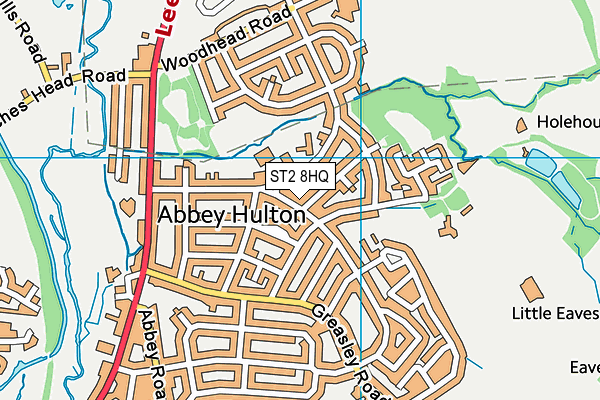 ST2 8HQ map - OS VectorMap District (Ordnance Survey) ST2 8HQ map - OS VectorMap District (Ordnance Survey)
