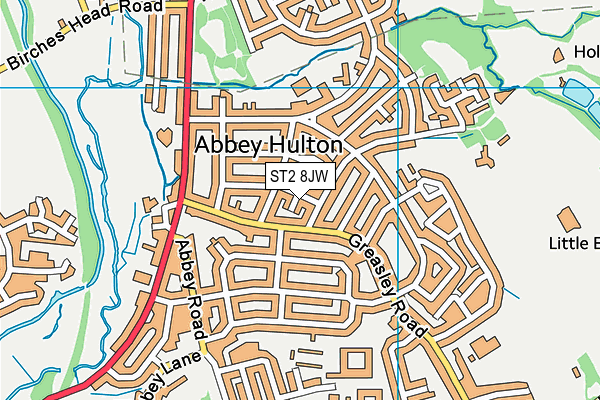 ST2 8JW map - OS VectorMap District (Ordnance Survey) ST2 8JW map - OS VectorMap District (Ordnance Survey)